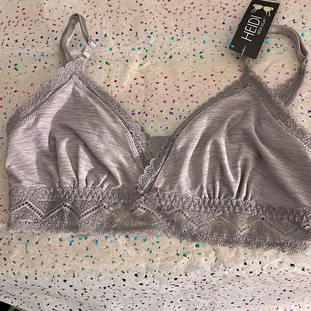 Heidi Klum Intimates Gray Lace Bralette